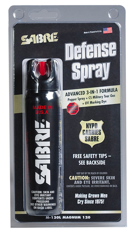 Sabre M120L Magnum Self Defense Pepper Spray 4.36 oz Range 8-10 ft