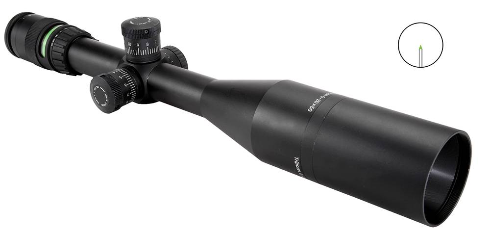 Trijicon 200047 AccuPoint 5-20x 50mm 30mm Tube Black SFP Illuminated Green Triangle Post Scope