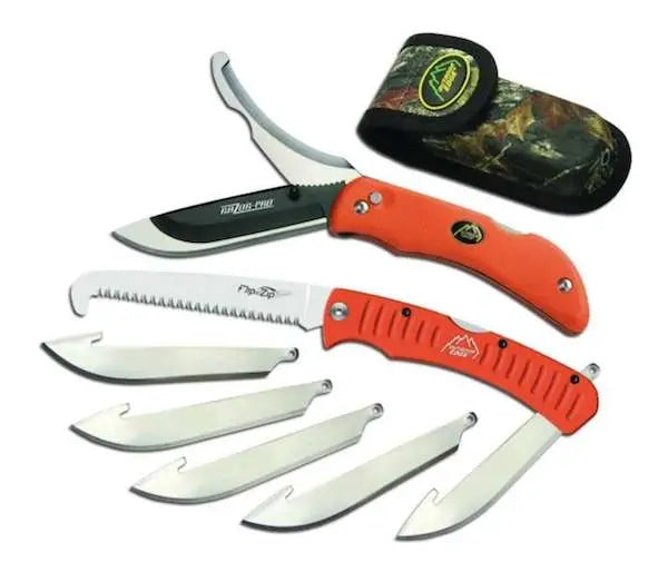 Outdoor Edge Razor-Pro G/Saw Combo 3.5 In Folding Knife Orange 6 Replacement Blades