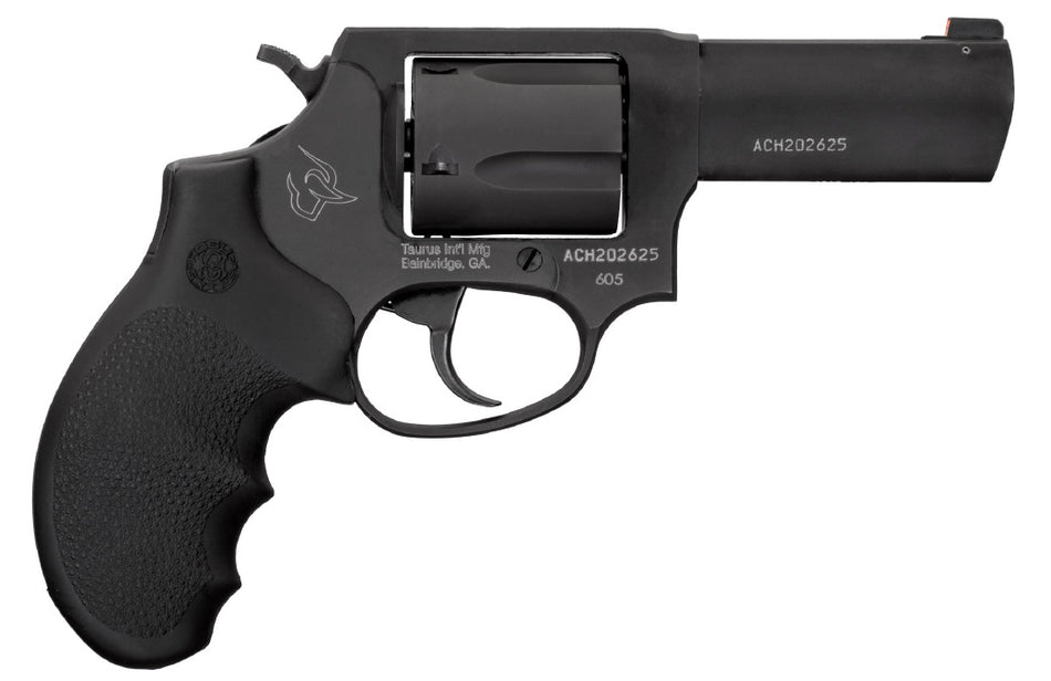 Taurus 605 SA/DA .38 Special +P/.357 Mag 5-Shot 3in Matte Black Stainless Revolver with Night Front Sight