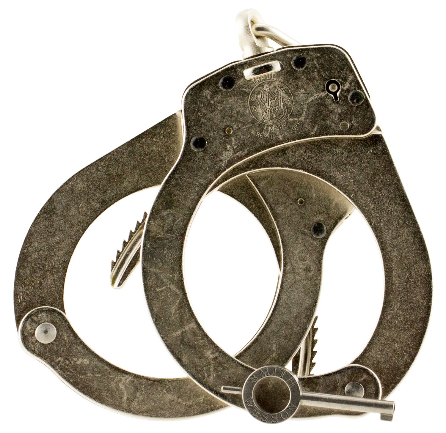 S&W 350132 M-1 Push Pin Nickel Steel Adjustable Handcuffs