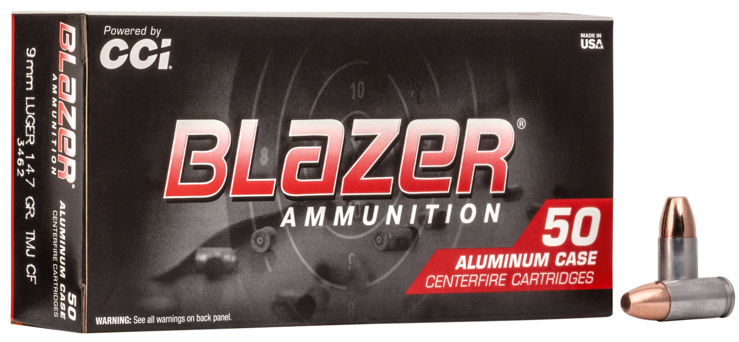 Blazer 9mm Luger/Parabellum 3462 Blazer Clean-Fire Total Metal Jacket TMJ 147 Grain