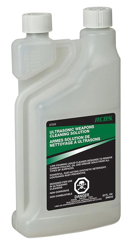 RCBS 87059 Firearm Ultrasonic Cleaning Solution Rust-Preventive Non-Corrosive 32 oz Bottle