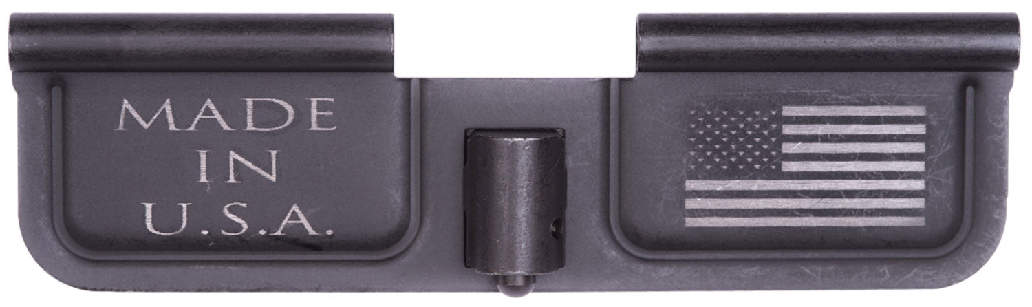 Spikes SED7002 USA/Flag Laser-Engraved AR-15 Ejection Port Door in Black Phosphate