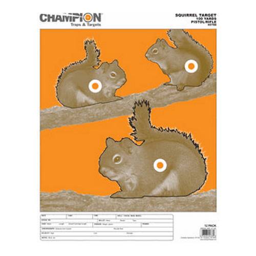Champion Large Squirrel Paper Targets 12 Pack