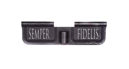 Spikes SED7008 Semper Fidelis Laser-Engraved AR-15 Ejection Port Door in Black Phosphate