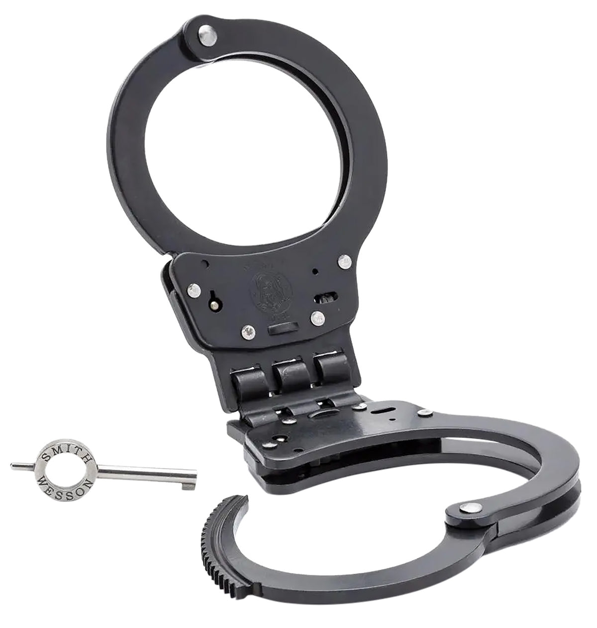 S&W 350095 Model 300 Blued Steel Hinged Double Lock Handcuffs