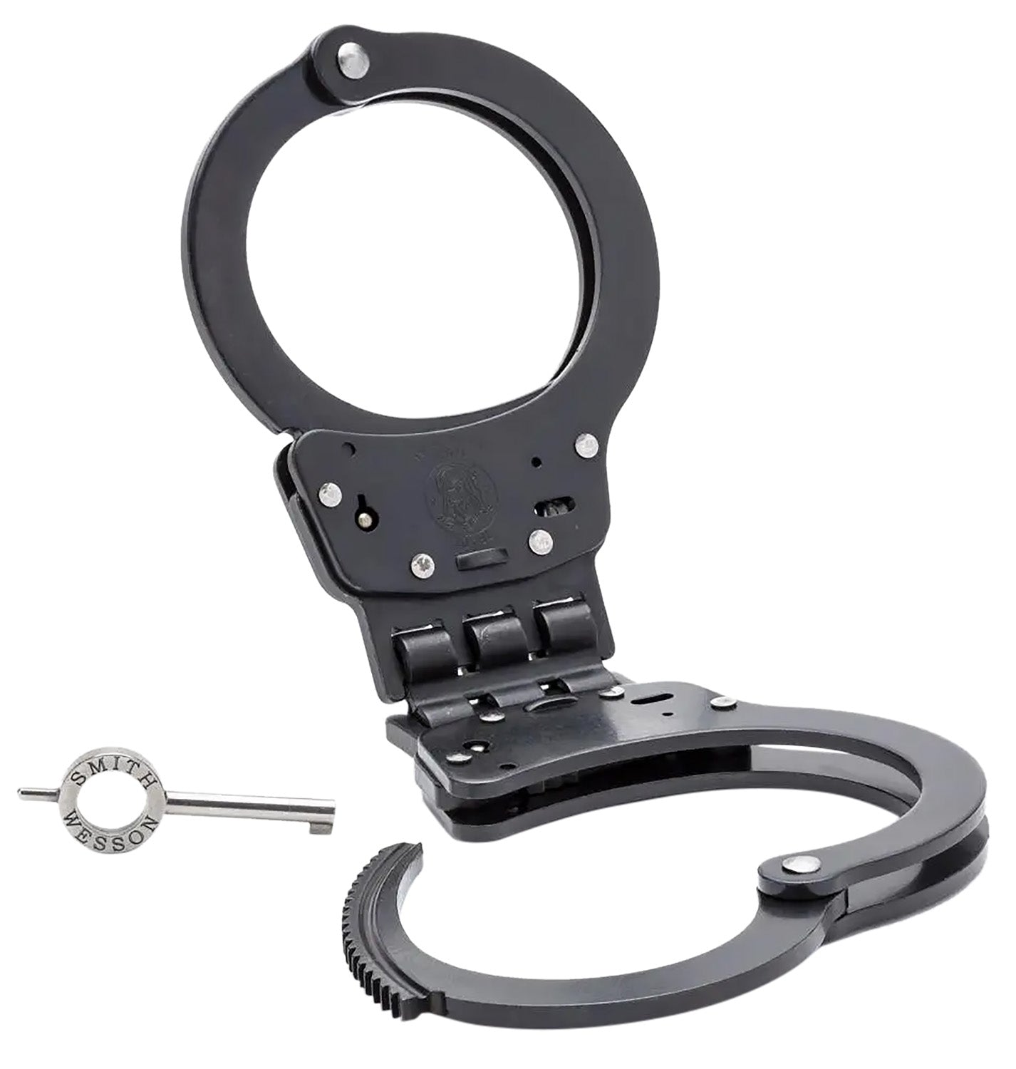 S&W 350095 Model 300 Blued Steel Hinged Double Lock Handcuffs