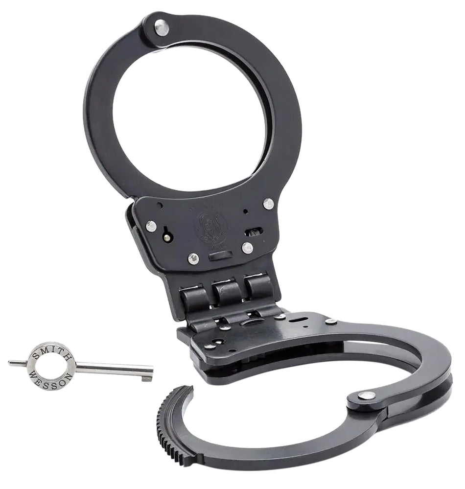 S&W 350095 Model 300 Blued Steel Hinged Double Lock Handcuffs