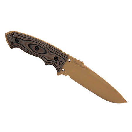 Hogue EX-F01 5.5" Fixed Blade Knife FDE Scales Tan Finish with Sheath