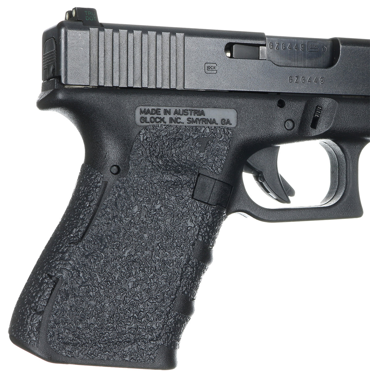 Talon Grips 104R Black Textured Rubber Grip Wrap for Glock 19/23/25/32/38 Gen1-3