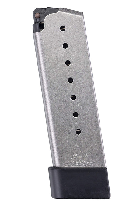 Kahr Arms K920G 8-Round 9mm Luger OEM Stainless Pistol Magazine w/ Grip Extension for K/KP/S/CW