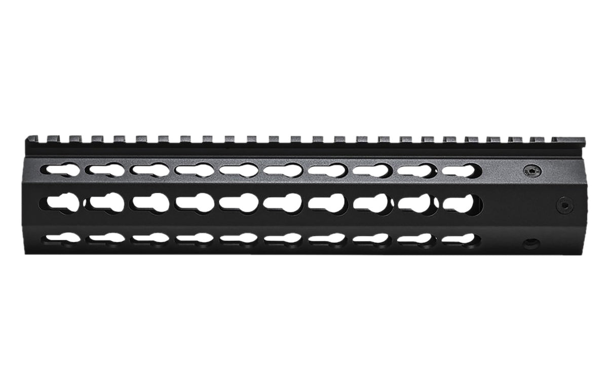 NcStar 10" AR-15/M4 KeyMod Free-Floating Handguard, Black Anodized Aluminum, Picatinny Top Rail