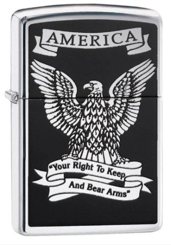 Zippo Eagle Right to Bear Arms Windproof Lighter