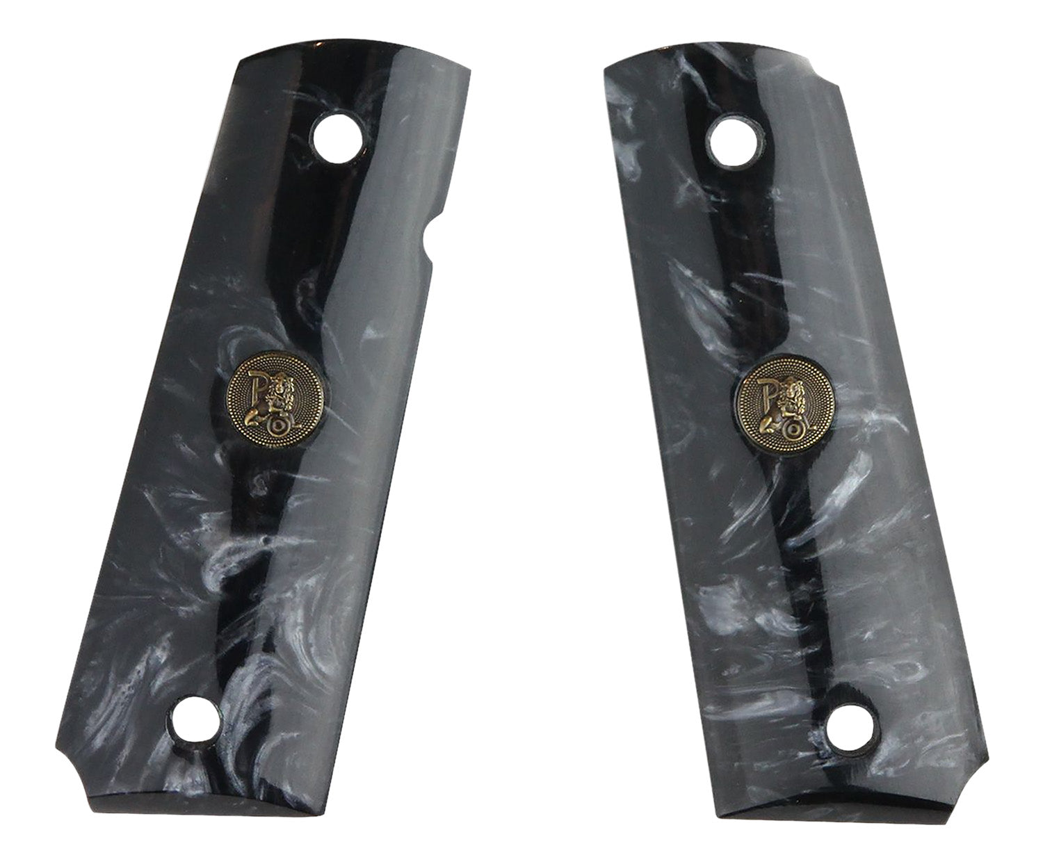 Pachmayr 62000 Brilliant Pearl Black Custom Grip for 1911 Ambidextrous Safety