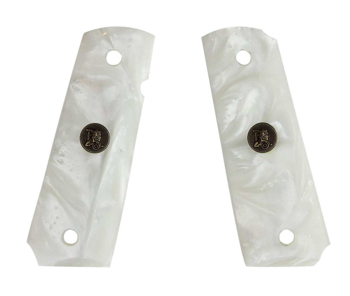 Pachmayr 62001 Brilliant Pearl White Custom Grip for 1911 Ambidextrous Safety