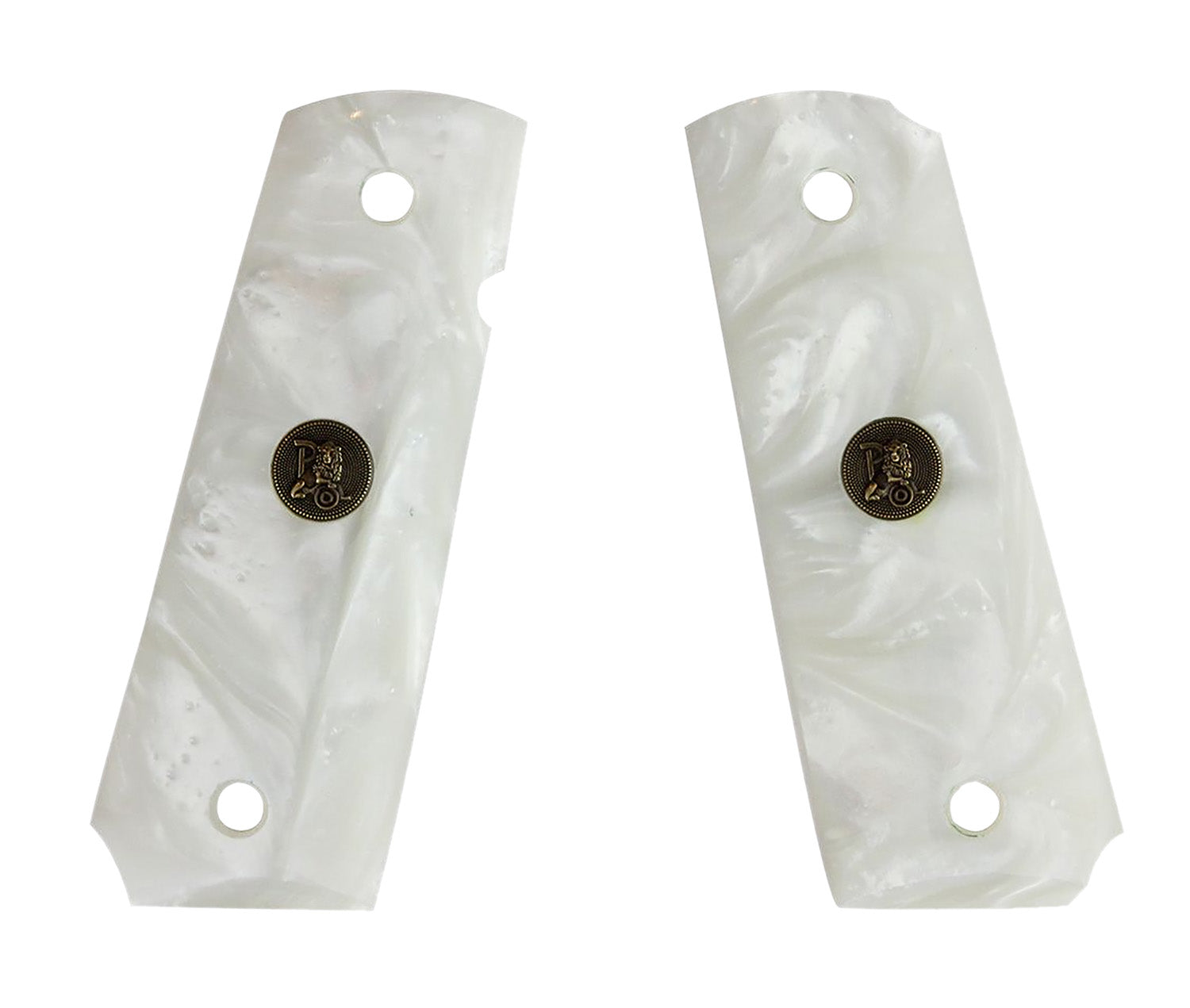 Pachmayr 62001 Brilliant Pearl White Custom Grip for 1911 Ambidextrous Safety