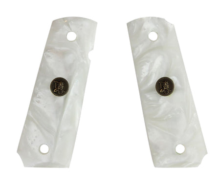 Pachmayr 62001 Brilliant Pearl White Custom Grip for 1911 Ambidextrous Safety