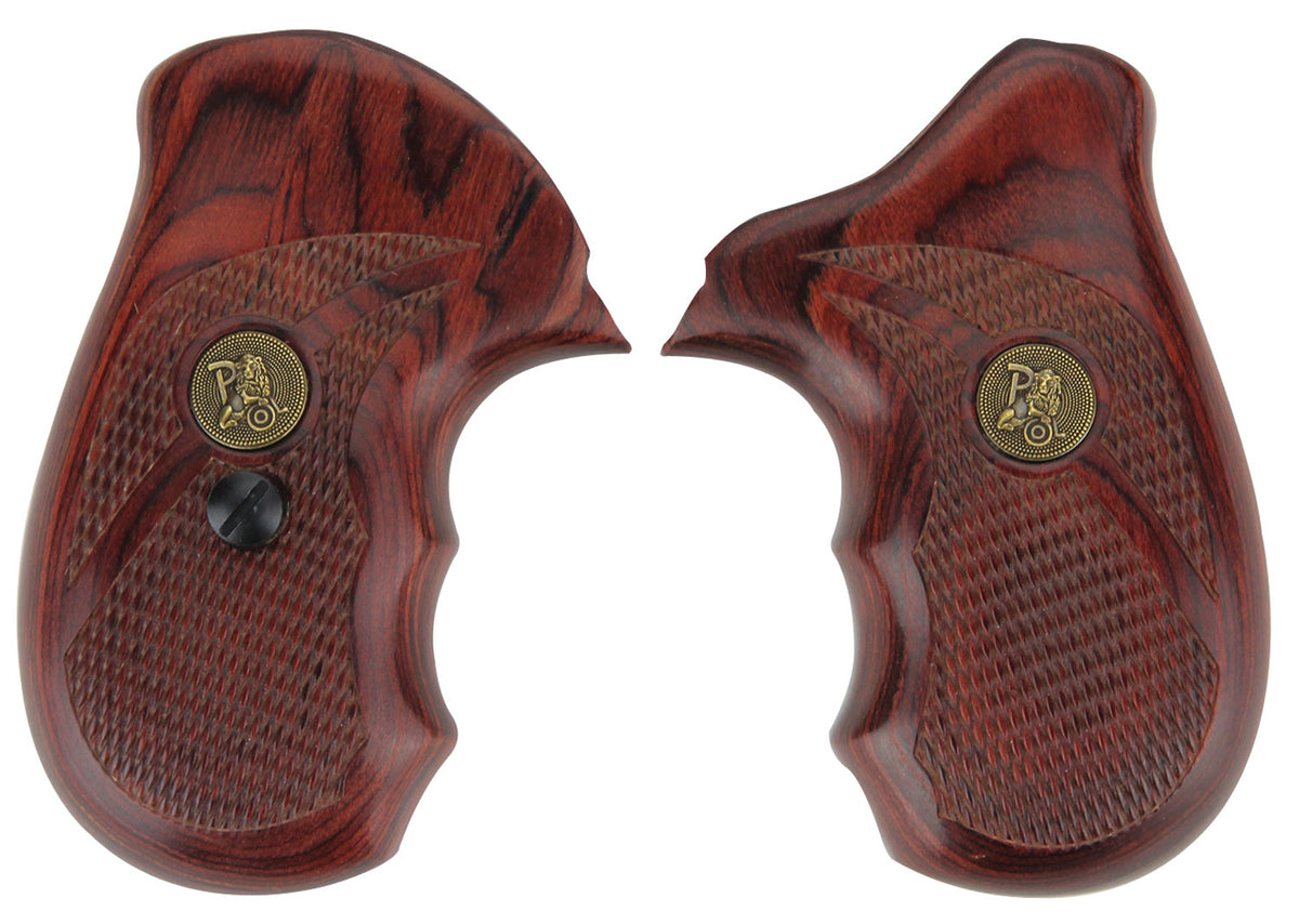 Pachmayr 63080 Renegade Checkered Rosewood Laminate Revolver Grip for Taurus Model 85