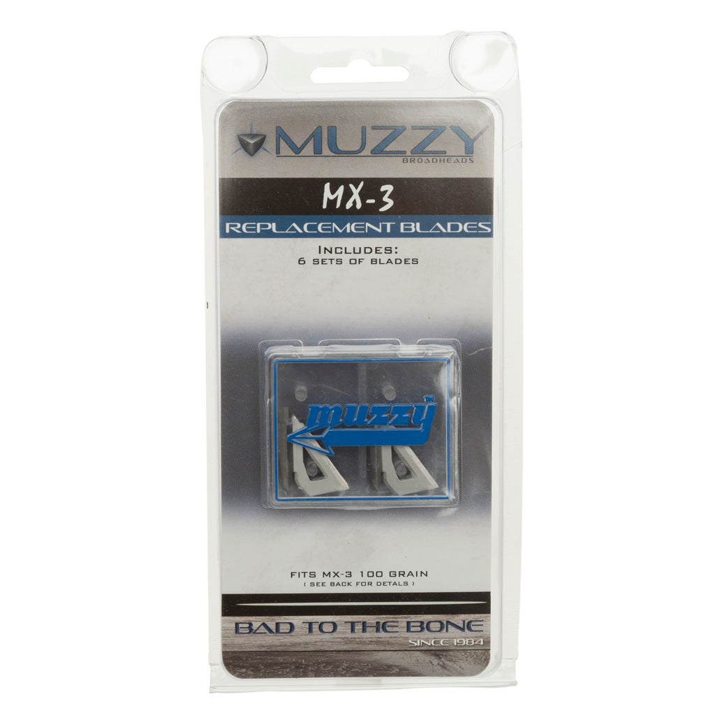 Muzzy Replacement Blades for MX-3 100 Grain Broadhead 9 Pack