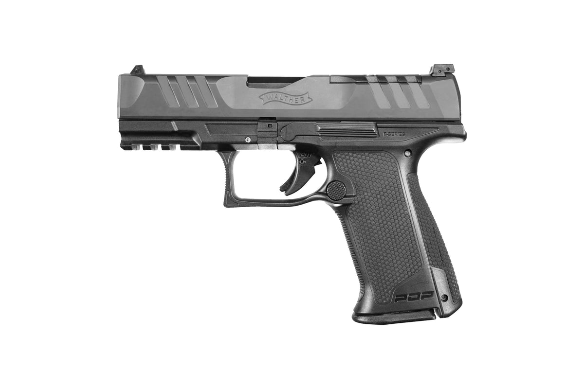 Walther PDP F-Series 9mm Pistol, 10+1, 4" Optic-Ready Slide, Black Polymer Frame