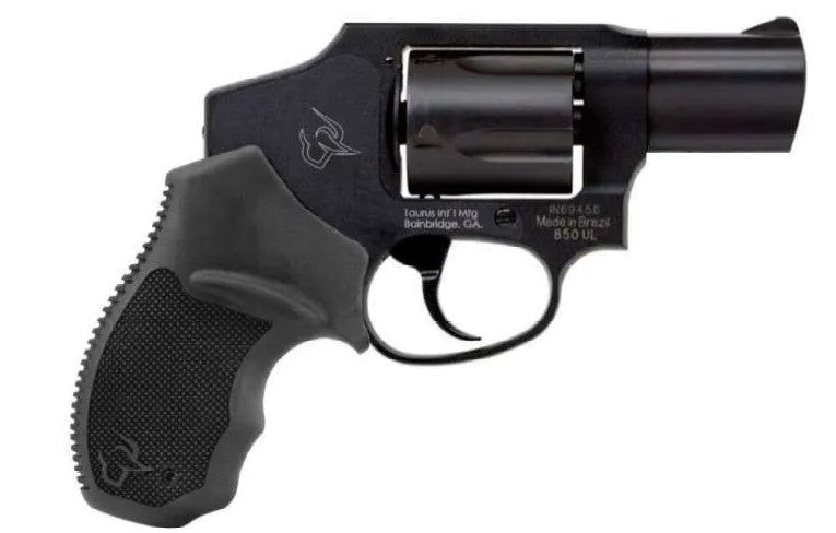 Taurus 850 Small .38 Special 5-Shot Revolver, 3" Matte Black Alloy Steel, Black Rubber Grip