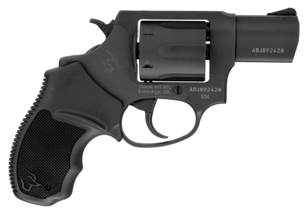 Taurus 2-85621 856 *CA Compliant Small 38 Special +P 6 Shot 2" Matte Black Carbon Steel Barrel, Cylinder & Frame, Black Finger Grooved Rubber Grip, Transfer Bar Safety, Exposed Hammer