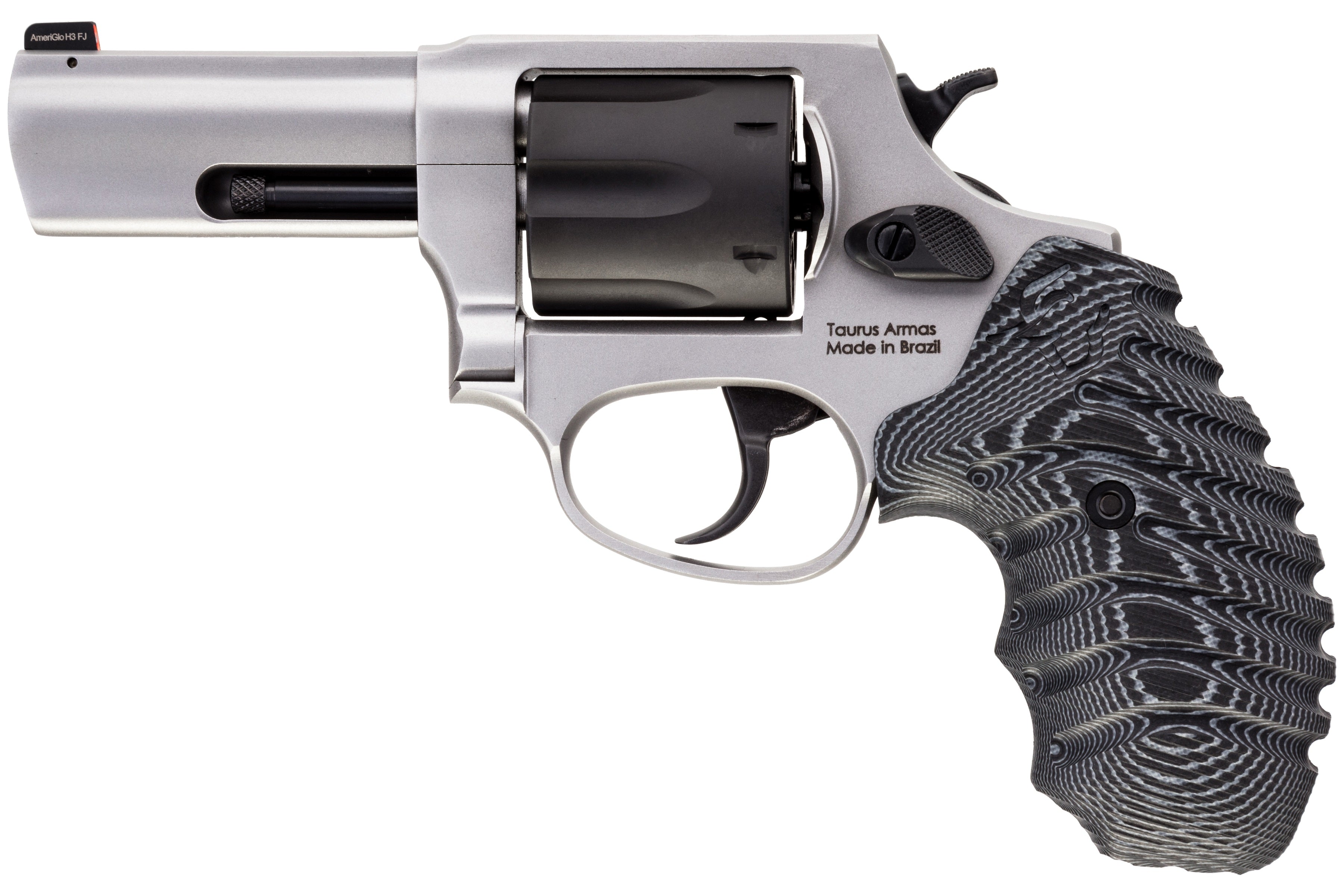 Taurus 2-85635NSVZ 856 Defender Small 38 Special +P 6 Shot 3" Matte Stainless Steel Barrel, Matte Black Cylinder, Matte Stainless Steel Frame, Black/Gray VZ Grip, Transfer Bar Safety, Exposed Hammer