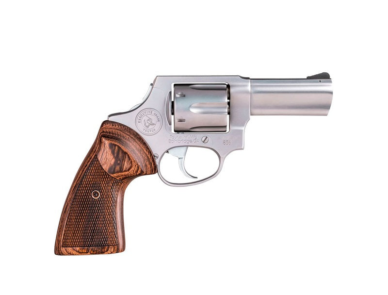 Taurus 856 Executive Grade Small-Frame .38 Special +P Revolver, 6-Shot, 3" Polished Stainless, Altamont Wood Grip