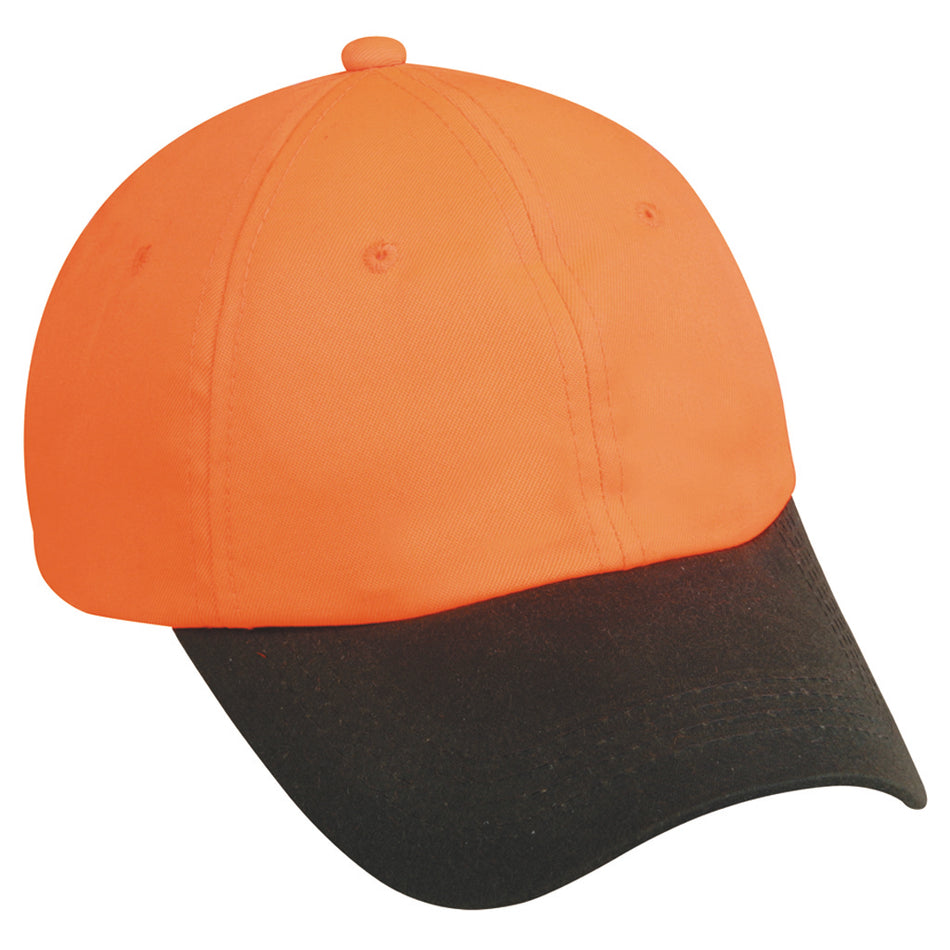 Outdoor Cap Waxed Cotton 6 Panel Hat Blaze Orange/Brown