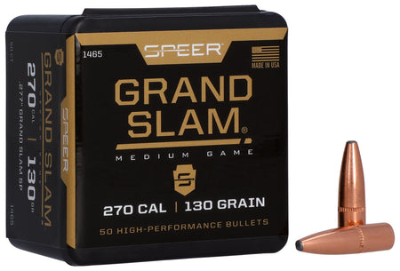 Speer Grand Slam 270 Cal 130 Grain Soft Point Bullets Box of 50