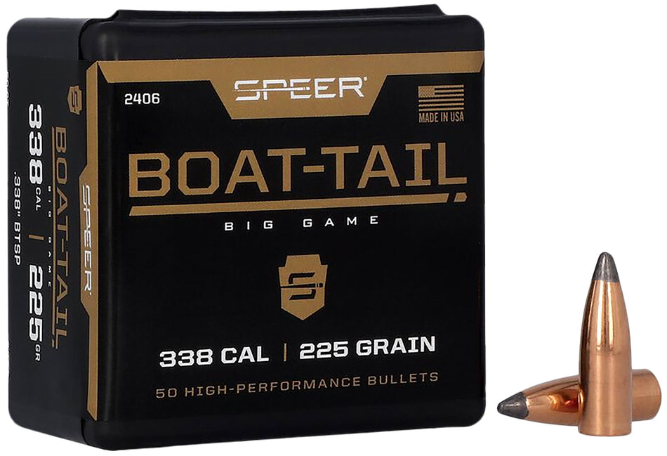 Speer 2406 .338 225gr BTSP Rifle Hunting Reloading Bullets 50/Box
