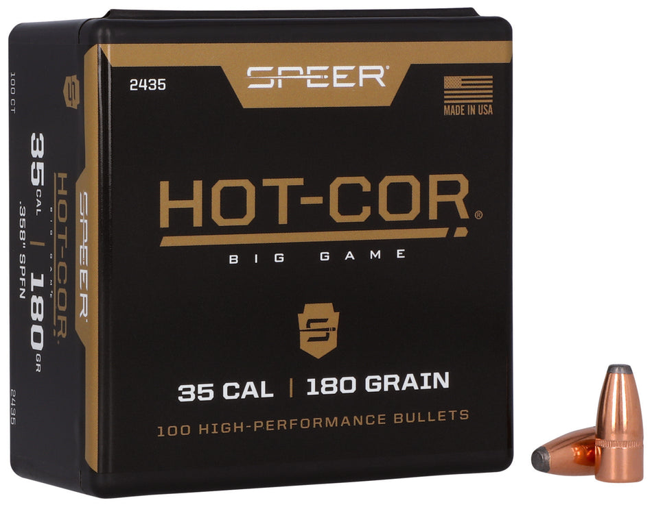 Speer 2435 .35 Cal 180gr Hot-Cor Soft Point Hunting Reloading Bullets
