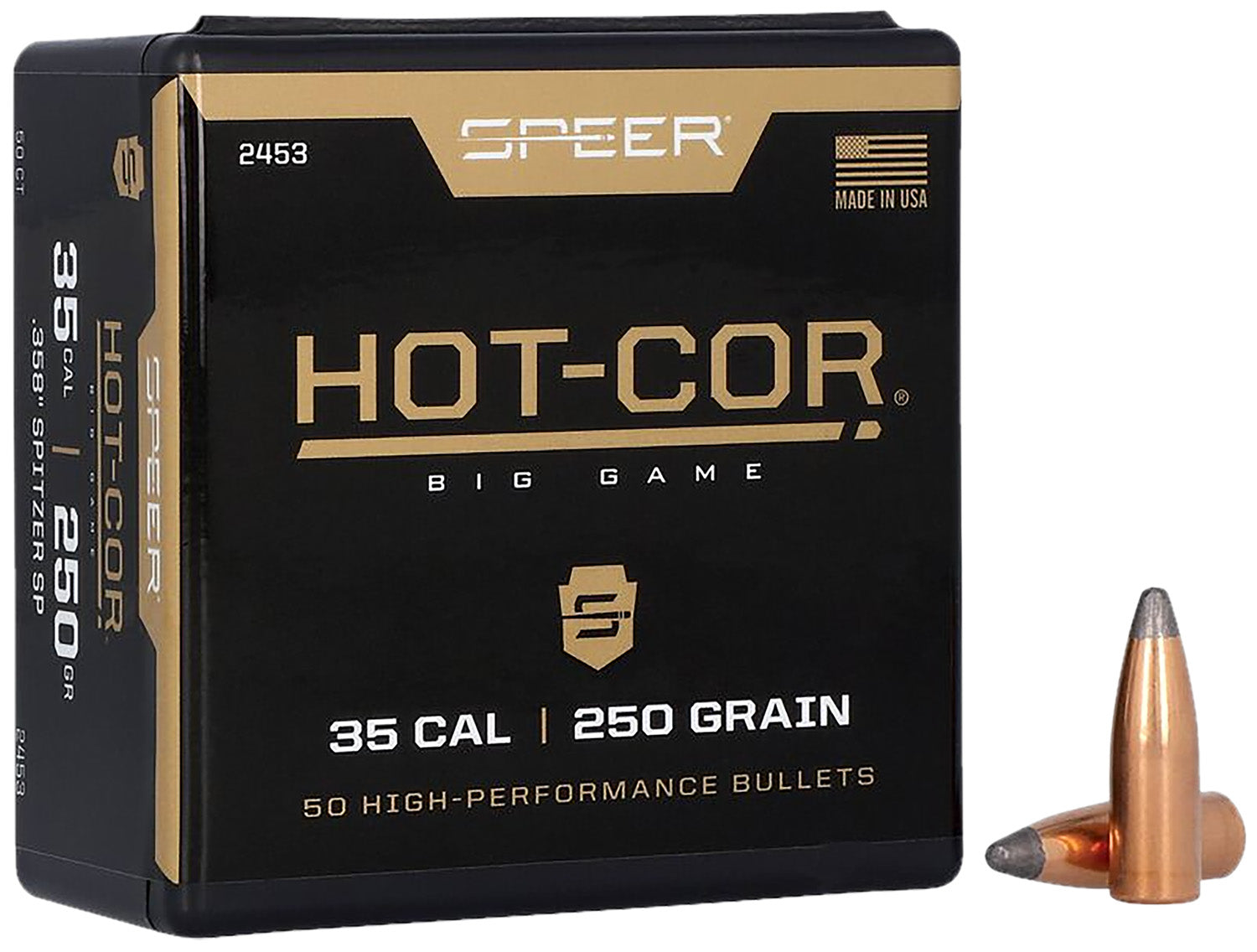 Speer 2453 .358 250gr Hot-Cor Soft Point Hunting Reloading Bullets