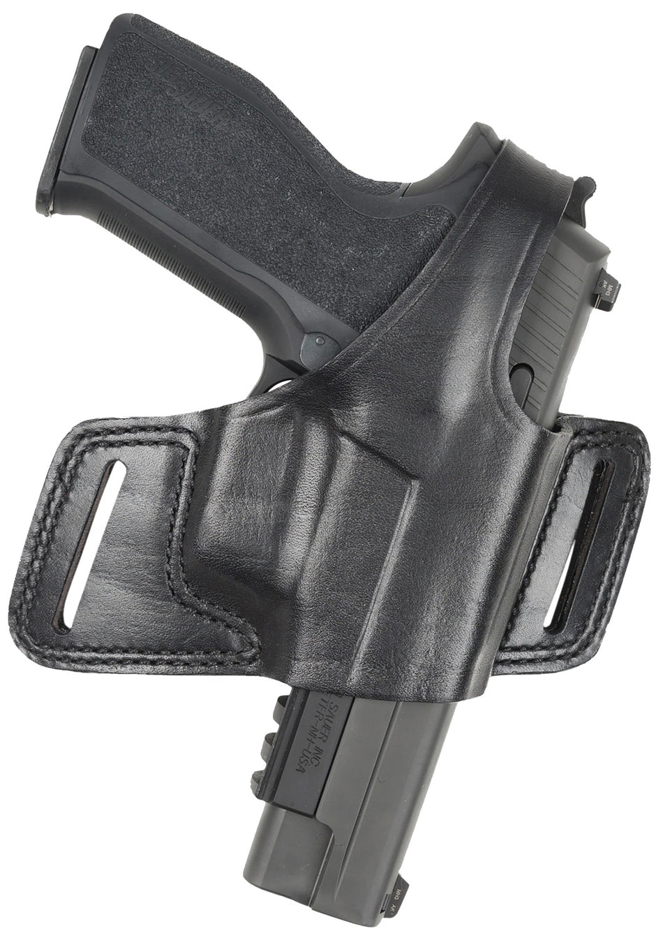 Bianchi 15706 Black Widow Belt Slide Holster Size 01 Black Leather OWB Right Hand Fits S&W J Frame and Taurus 85