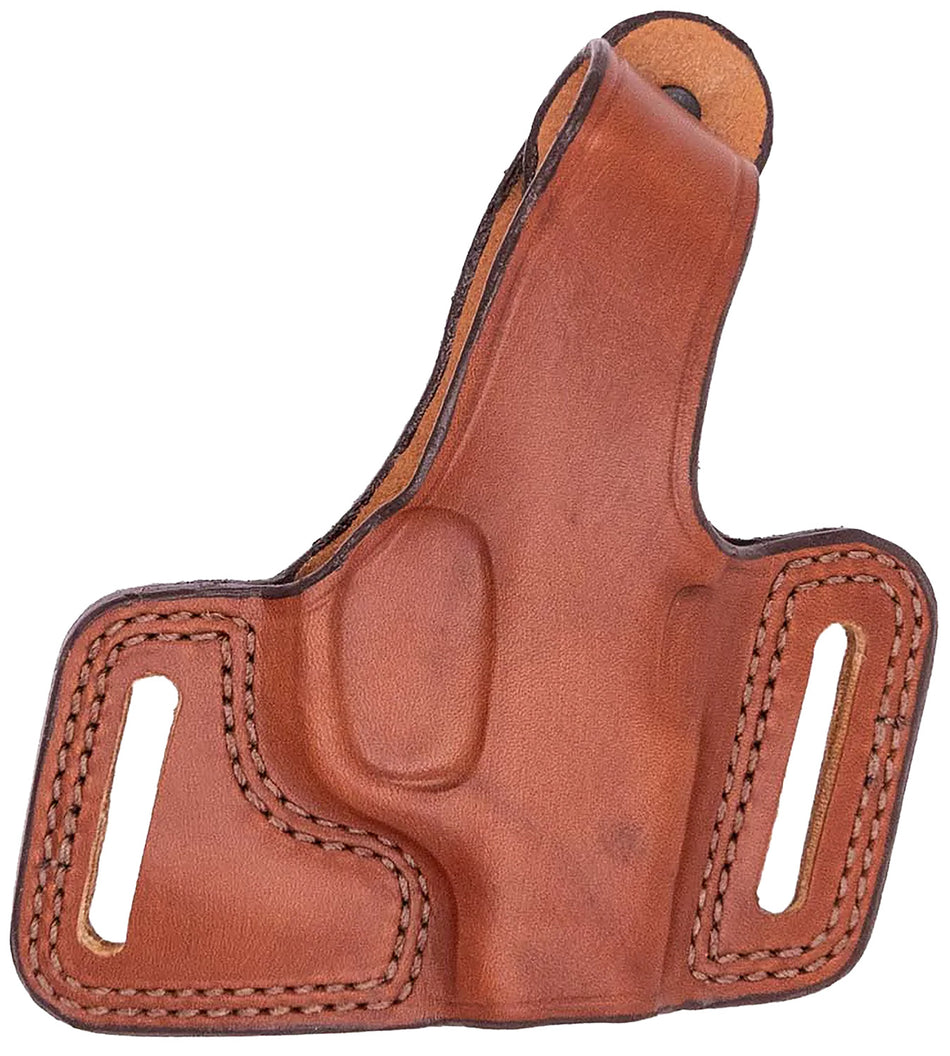 Bianchi 12839 Black Widow Belt Slide Holster Size 02 Tan Leather OWB Right Hand Fits S&W K Frame 2-4"