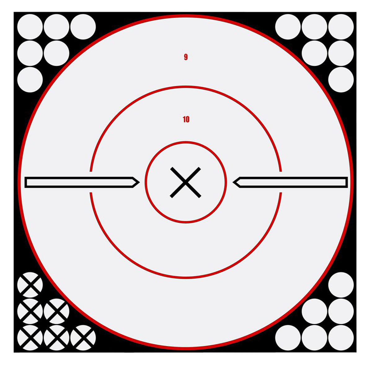 Birchwood Casey 34019 Shoot-N-C 12" Reactive Bullseye Adhesive Paper Target Black/White 5-Pack