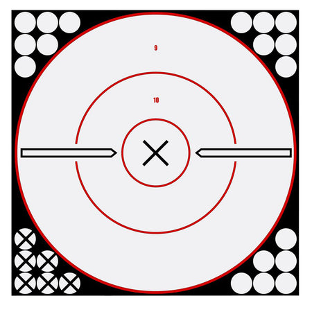 Birchwood Casey 34019 Shoot-N-C 12" Reactive Bullseye Adhesive Paper Target Black/White 5-Pack