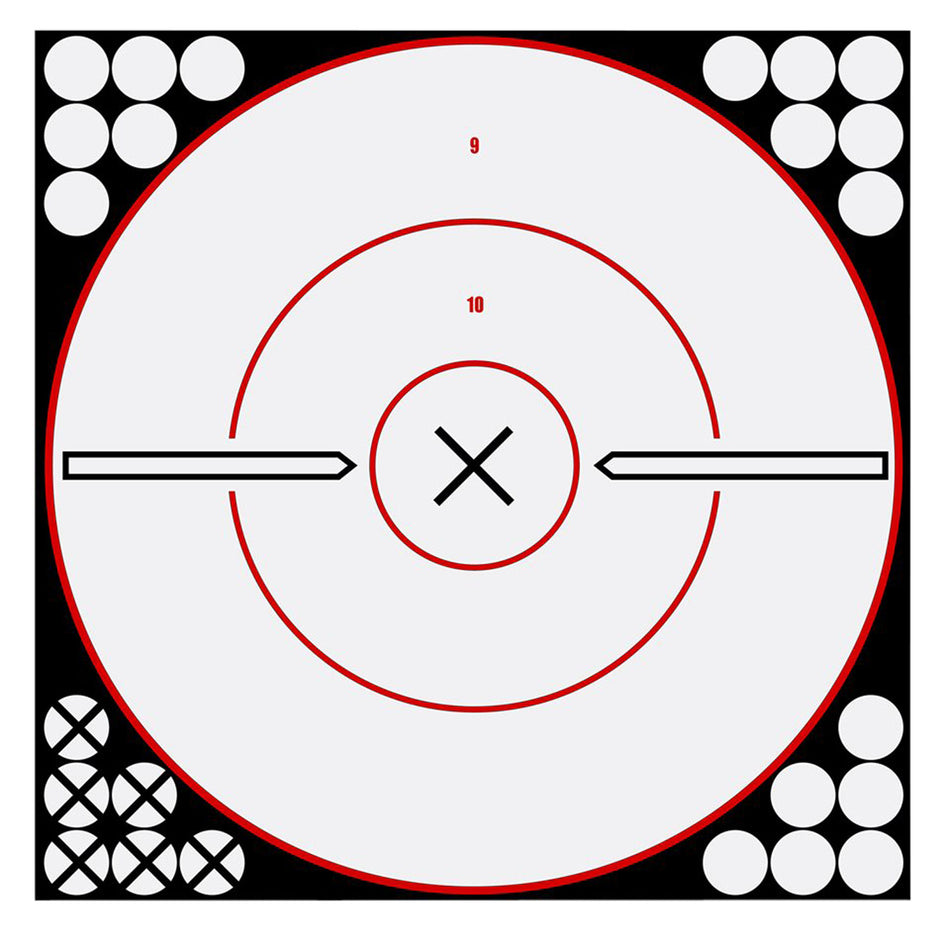Birchwood Casey 34019 Shoot-N-C 12" Reactive Bullseye Adhesive Paper Target Black/White 5-Pack