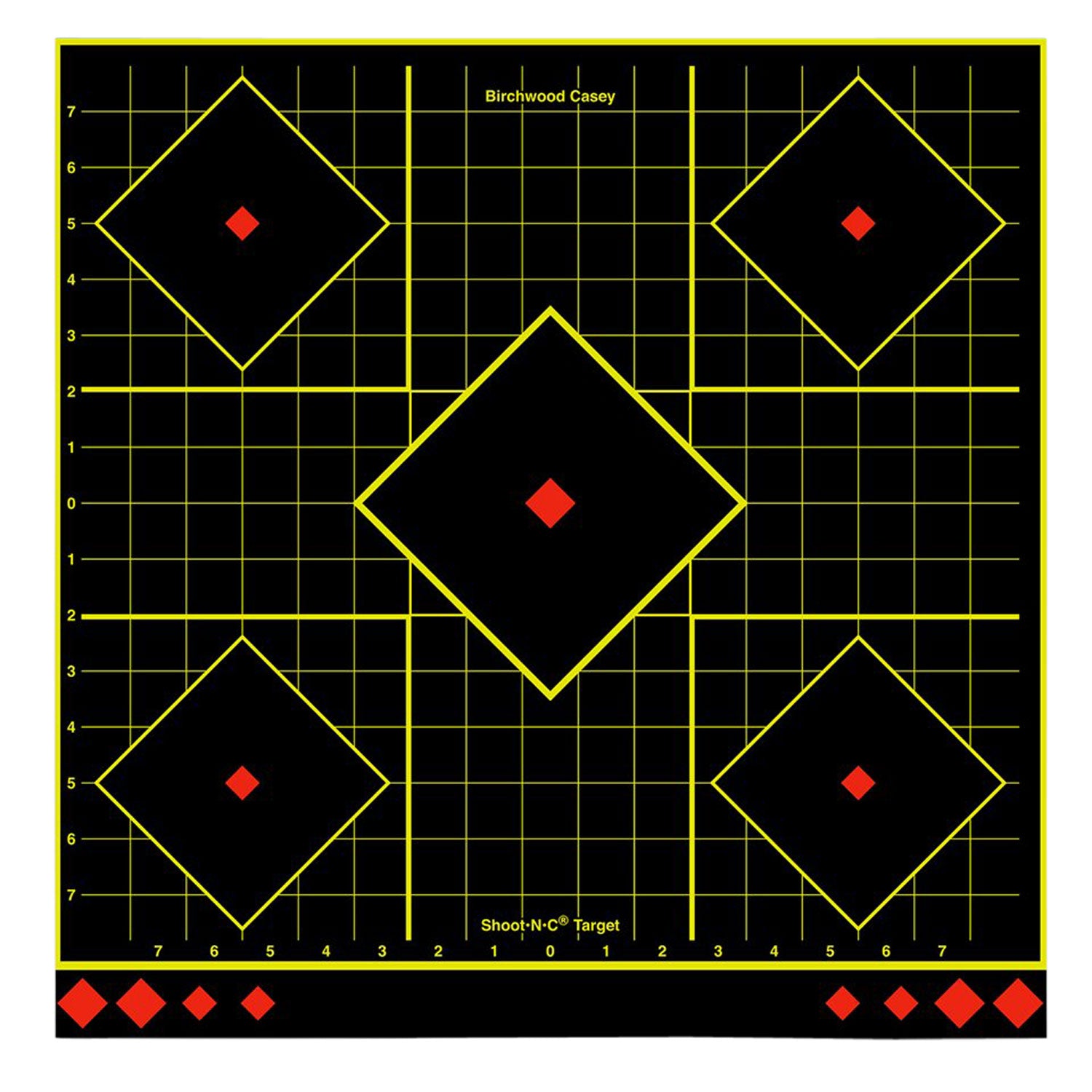Birchwood Casey Shoot-N-C 34175 Multi Color 17.75" 5-Diamond Reactive Target Self-Adhesive Paper 5 Pack