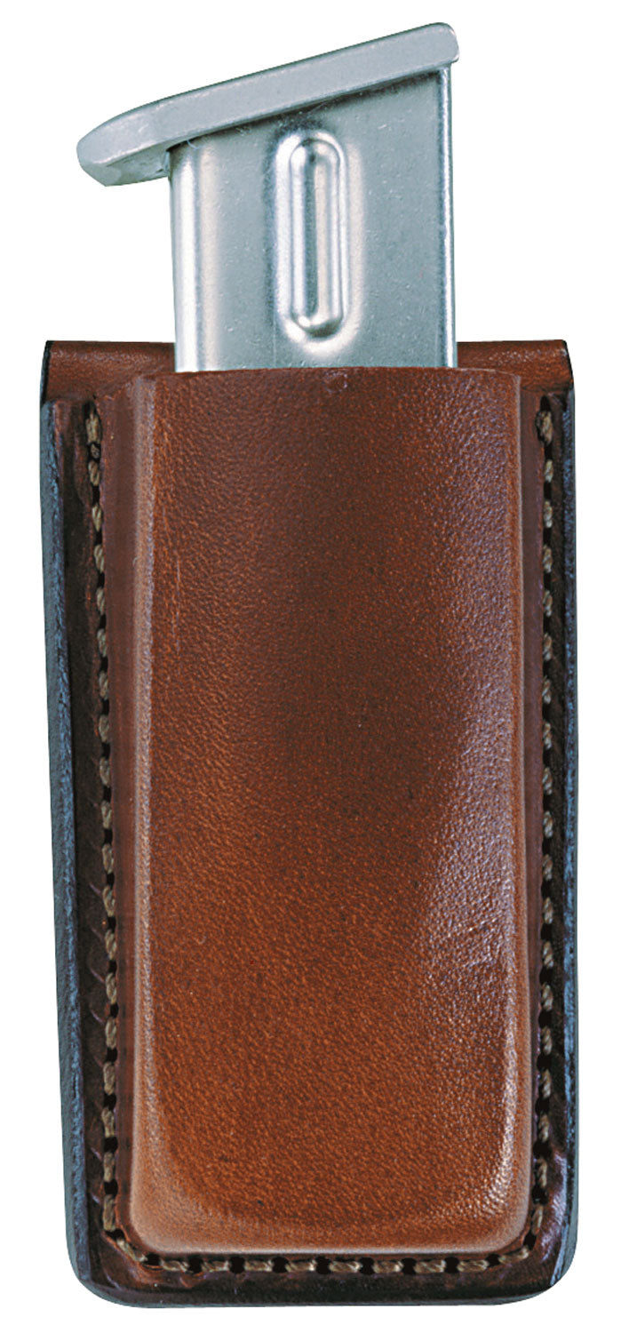 Bianchi 10737 Tan Leather Single Magazine Pouch Open Top Belt Clip 1.75"
