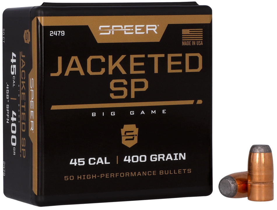 Speer 2479 .45 Cal 400gr Hot-Cor SPFN Big Bore Reloading Bullets