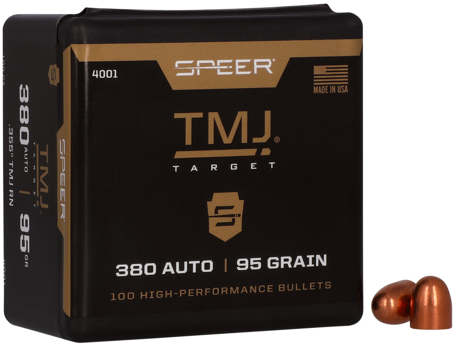 Speer 4001 .380 ACP 95gr Uni-Cor TMJ Pistol Reloading Bullets