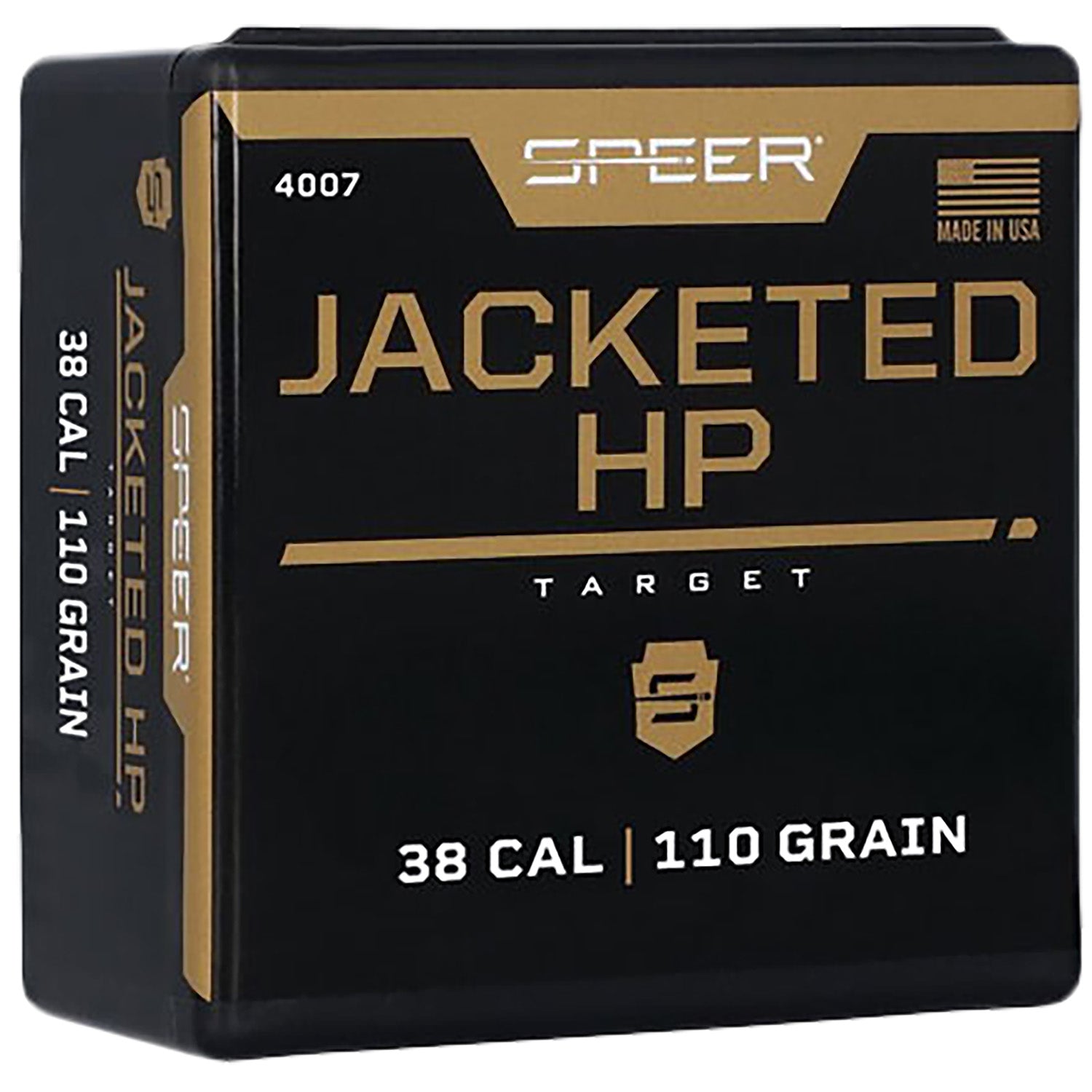 Speer 4007 Handgun Plinking 38 Caliber 110gr JHP Component Bullets 100/Box
