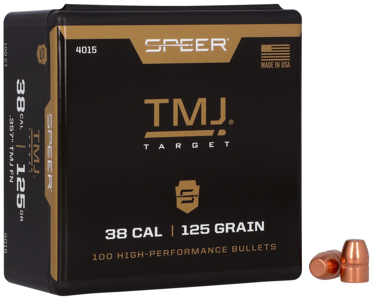 Speer 4015 Handgun 38 Caliber 125gr Total Metal Jacket Bullets 100/Box