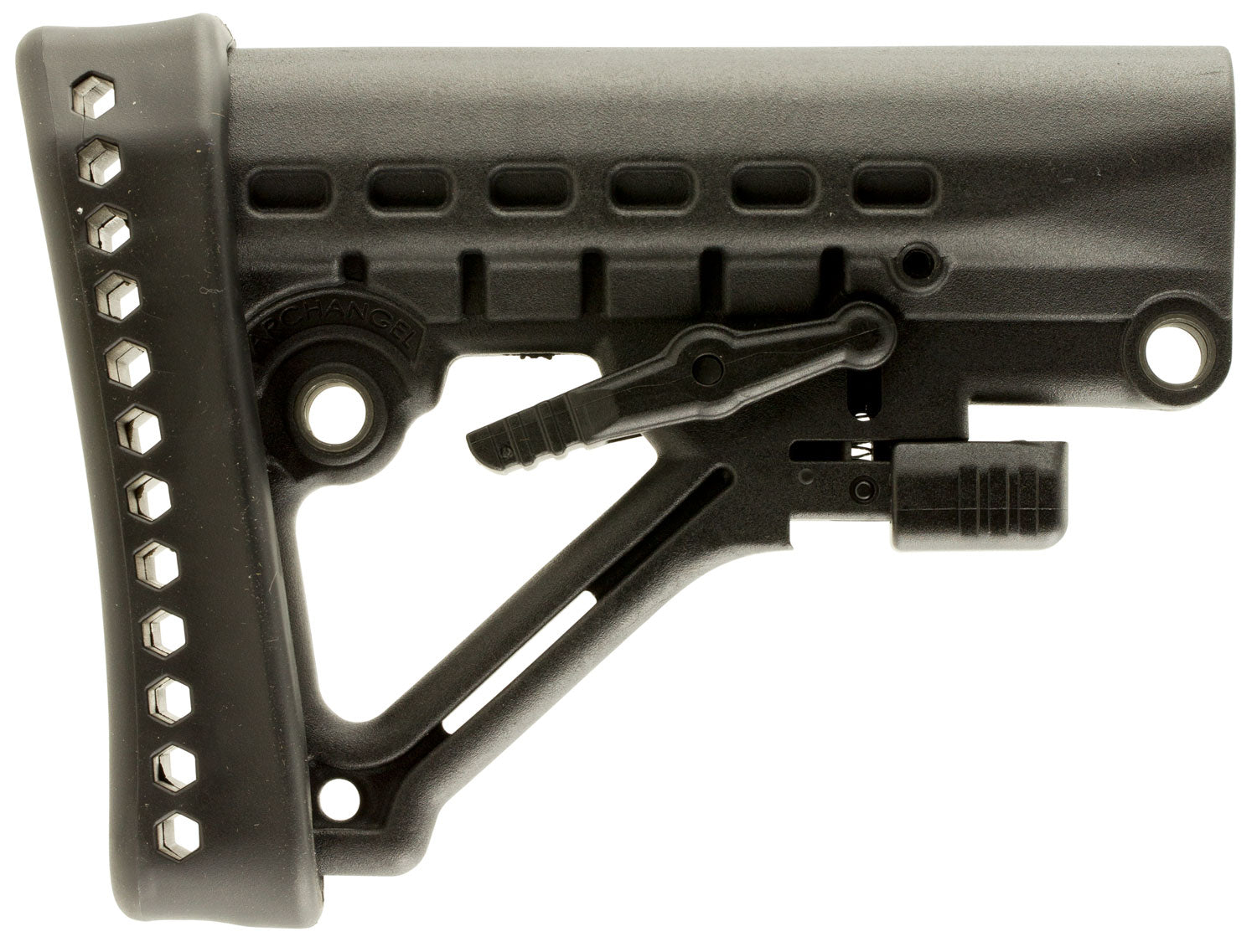 Archangel AA120 AR-Platform 6-Position Heavy Duty Buttstock Black Synthetic for Commercial Buffer Tube