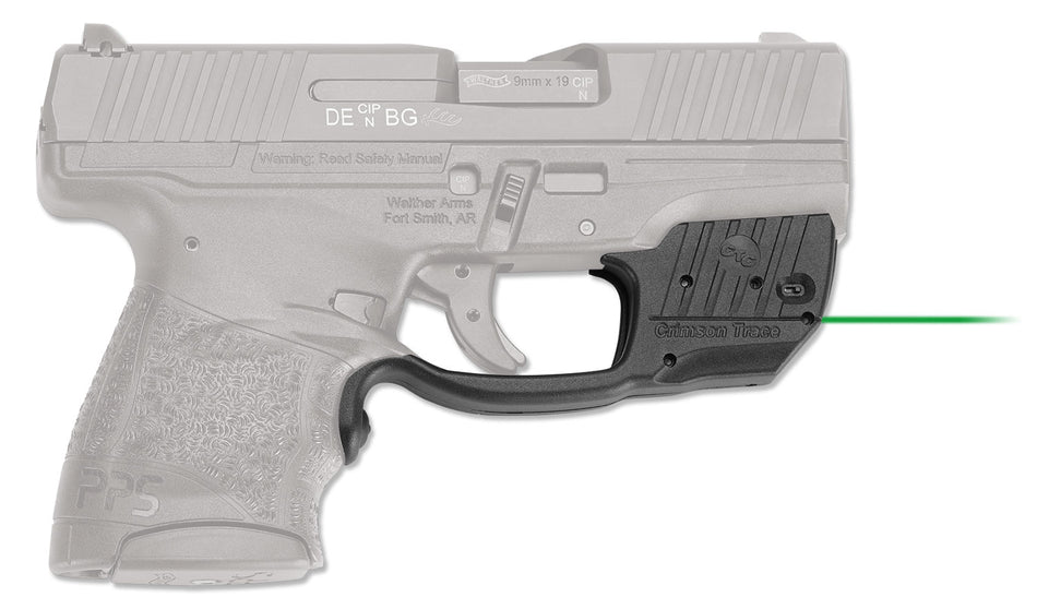 Crimson Trace Laserguard 0158101 Fits Walther PPS M2 Pistol, Green Laser Black Polymer