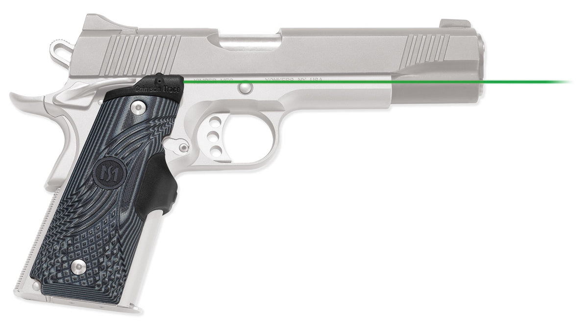 Crimson Trace Master Series Lasergrips 0155201 Fits 1911 Full-Size Frames, Green Laser G10 Panels