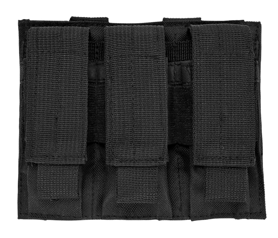 NcStar CVP3P2932B Triple Pistol Magazine Pouch Black Nylon Snap Closure