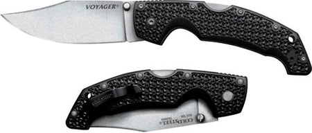 Cold Steel Large Voyager Clip Folder 4" Plain Edge Blade